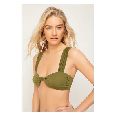 Trendyol Khaki Bralette Uzlový Vrchní Díl Plavek