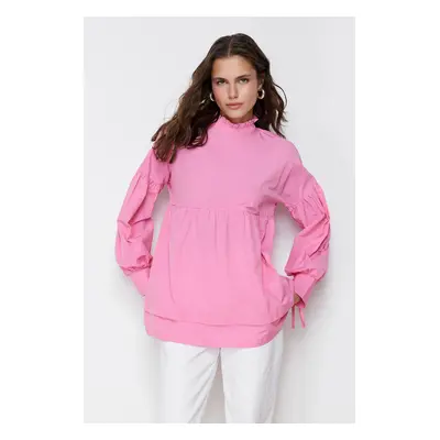 Trendyol Pink Comfort Fit Woven Tunic