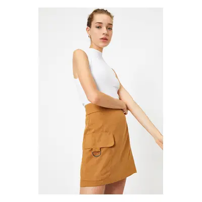 Koton Mini Skirt High Waist Cargo Pocket