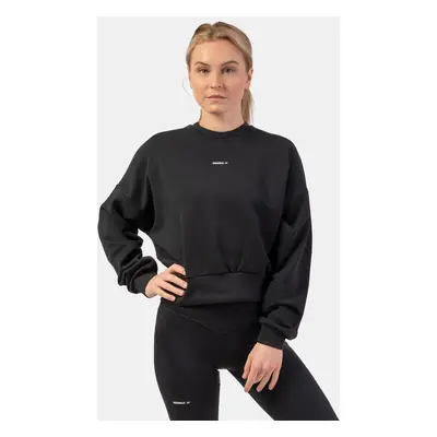 Dámská mikina Nebbia Loose Fit Sweatshirt "Feeling Good" black XS/S