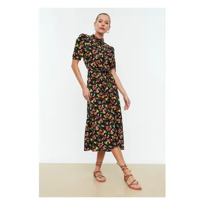 Dámské šaty Trendyol MultiColored BeltEd Shirt Dress