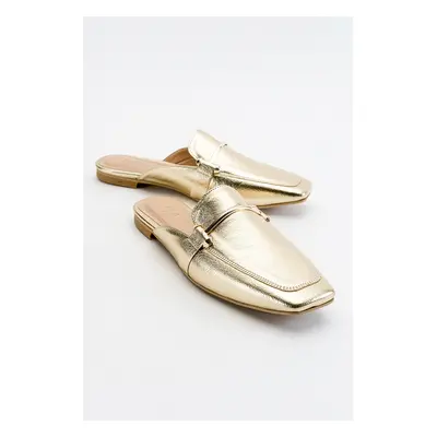 LuviShoes Ronda Gold Women's Slippers