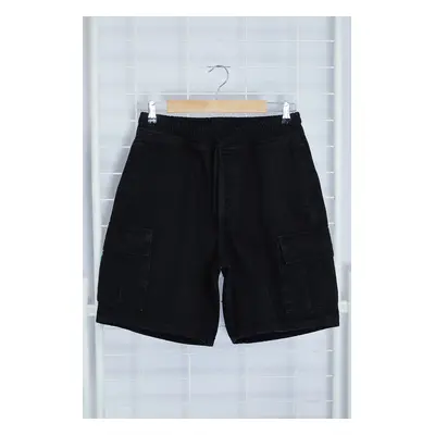 Trendyol Anthracite Regular Fit Cargo Pocket Denim Jeans Shorts & Bermuda