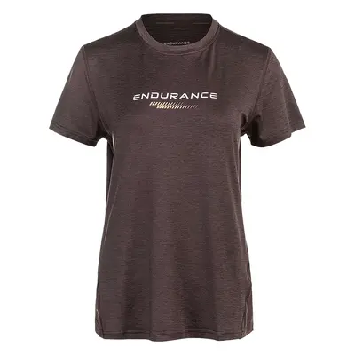 Dámské tričko Endurance Wange Melange S/S Tee Black Bean