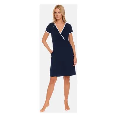 Doctor Nap Woman's Nightshirt TCB.5146 Navy Blue