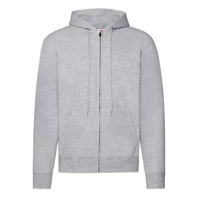 Grey Zippered Hoodie Classic Fruit of the Loom