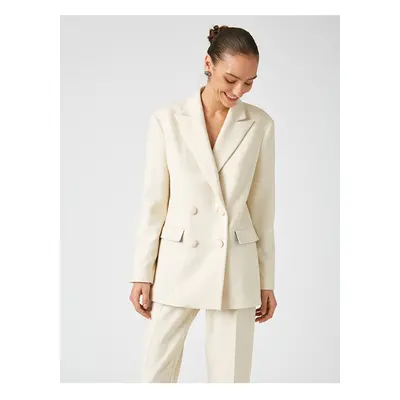 Koton Women's Ecru Coat