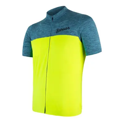 Pánský dres Sensor Cyklo Motion Blue/Neon Yellow