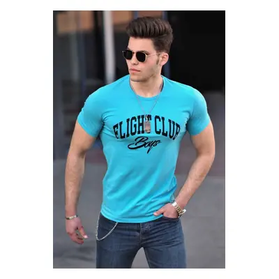 Madmext Men's Blue Printed T-Shirt