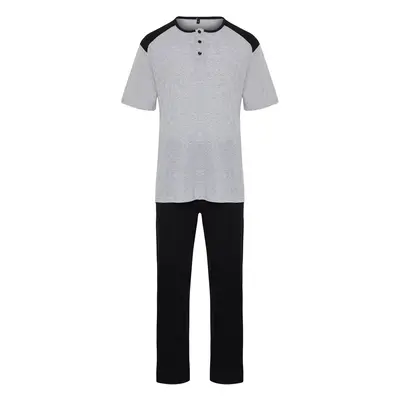 Trendyol Gray Regular Fit Knitted Pajama Set