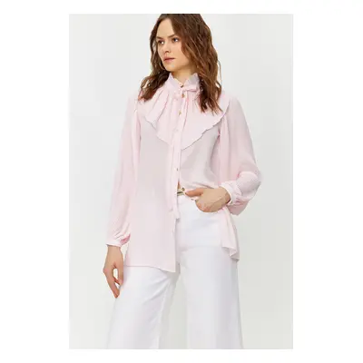 Trendyol Powder Frilly Chiffon Woven Shirt