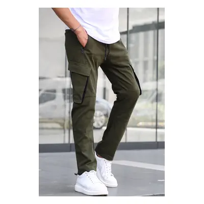 Madmext Khaki Jogger Kalhoty s Kapsami