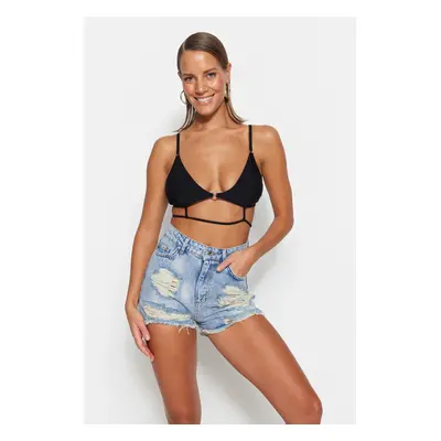 Trendyol Blue Denim Shorts