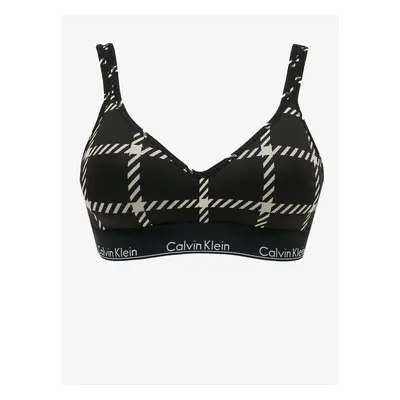 Černá kostkovaná braletka Calvin Klein Underwear