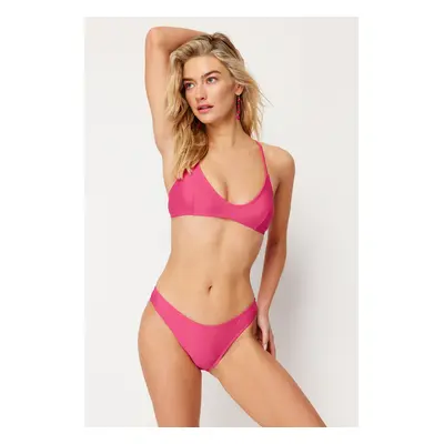 Trendyol Fuchsia Regular Bikini Bottom