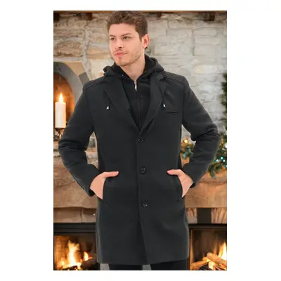 PLT8371 DEWBRRY MEN'S COAT-LIGHT ANTHRACITE