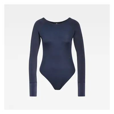 G-STAR Bodysuit - Melam boat slim body l\s blue