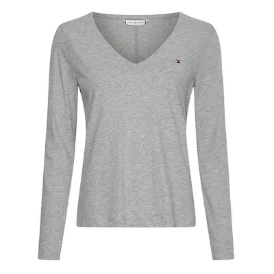 Tommy Hilfiger Top - REGULAR CLASSIC V-NK TOP LS grey