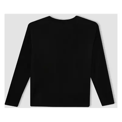 DEFACTO Regular Fit Crew Neck Thessaloniki Fabric Basic Plain Long Sleeve T-Shirt