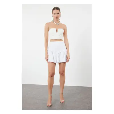 Trendyol White Woven Poplin Balloon Skirt