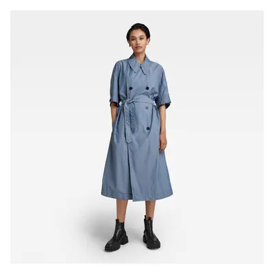 G-STAR Dress - High trench dress ss blue