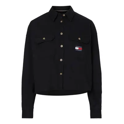 Tommy Jeans Shirt - TJW CROPPED UTILITY SHIRT black