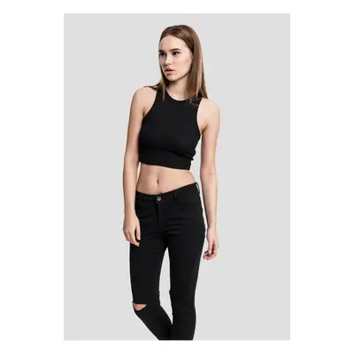 Dámský Cropped Rib Top černý