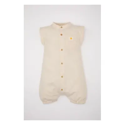 DEFACTO Baby Boy Newborn Linen Sleeveless Jumpsuit