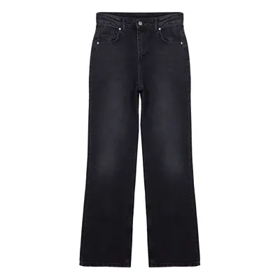 Trendyol Black High Waist Wide Leg Jeans