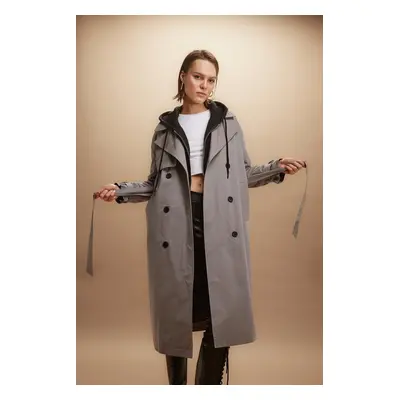 DEFACTO Regular Fit Water Repellent Trench Coat with Belt