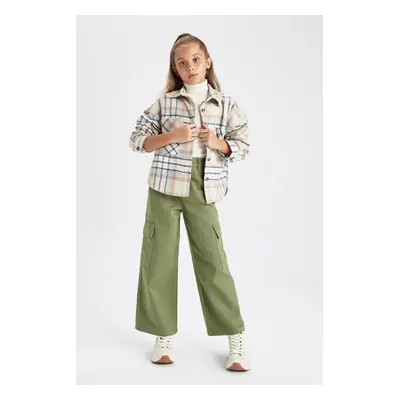 DEFACTO Girls Wide Leg Cargo Wide Leg Cotton Pants