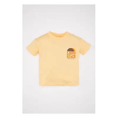 DEFACTO Baby Boy Crew Neck Back Printed Short Sleeve T-Shirt