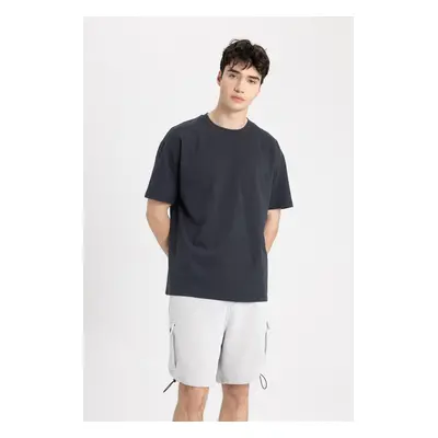 DEFACTO Boxy Fit Crew Neck Short Sleeve Basic T-Shirt