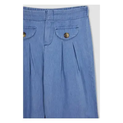 DEFACTO Girl&#39;s Wide Leg Jean Trousers