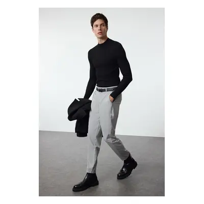 Trendyol Light Grey Slim Fit Italian Cut Chino Fabric Trousers