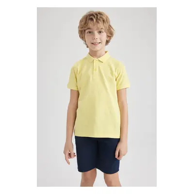 DEFACTO Boy's Pique Short Sleeve Basic Polo T-Shirt