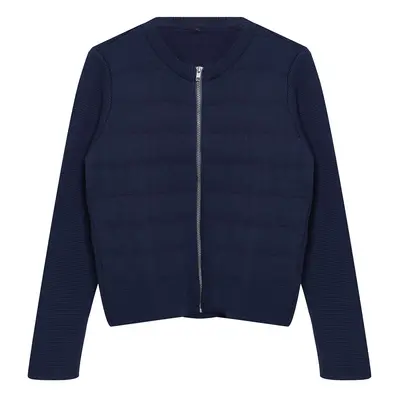 Trendyol Navy Blue Crew Neck Coat Knitwear Cardigan