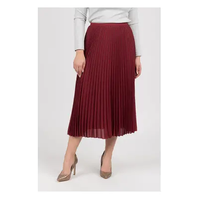 Tommy Hilfiger Skirt - TH ESSENTIAL MIDI SKIRT red-brown