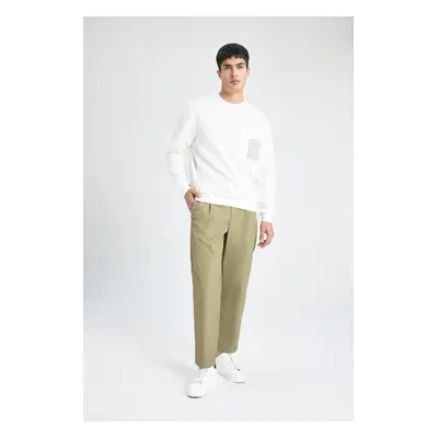 DEFACTO Trousers Tapered Fit Straight Leg Pocket