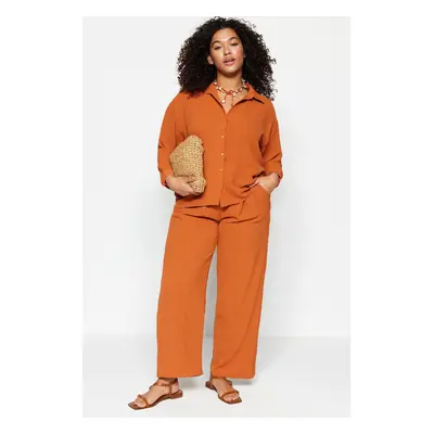 Trendyol Curve Tile Shirt Pants 2-Piece Woven Suit