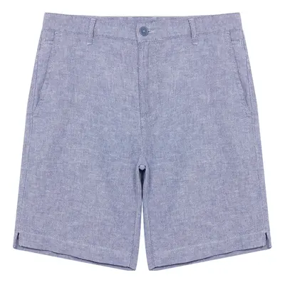 Trendyol Blue Regular Fit Linen Look Woven Shorts & Bermuda