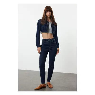 Trendyol Dark Blue High Waist Skinny Jeans