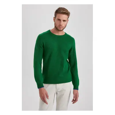 DEFACTO Standard Fit Regular Cut Crew Neck Basic Plain Knitwear Sweater