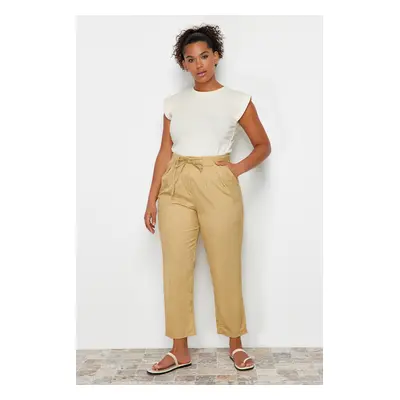 Trendyol Curve Stone Carrot Woven Fabric Trousers