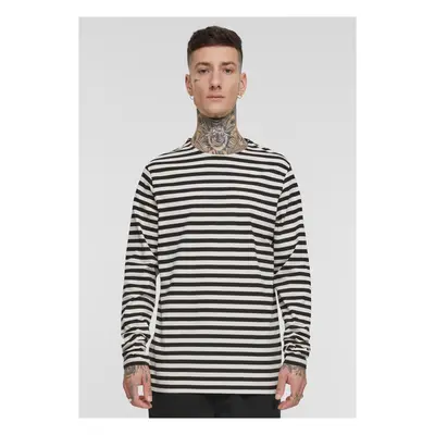 Pánské triko Regular Stripe LS - bílé/černé