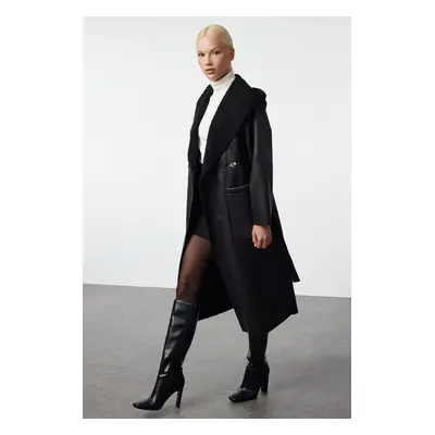 Trendyol Black Oversize Double-Sided Long Coat