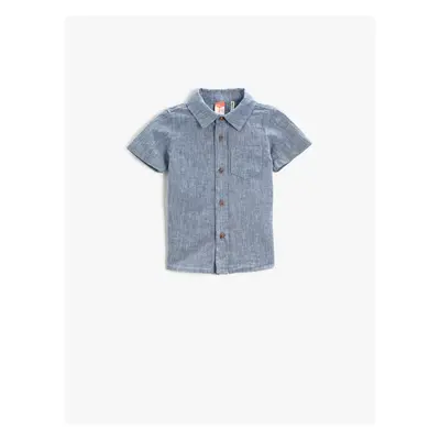 Koton Linen Blend Short Sleeve Shirt