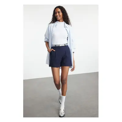 Trendyol Navy Blue Regular Fit Woven Shorts