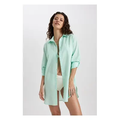 DEFACTO Fall In Love Regular Fit Cotton Beach Shirt