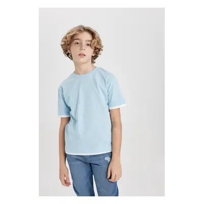 DEFACTO Boy's Crew Neck Short Sleeve T-Shirt